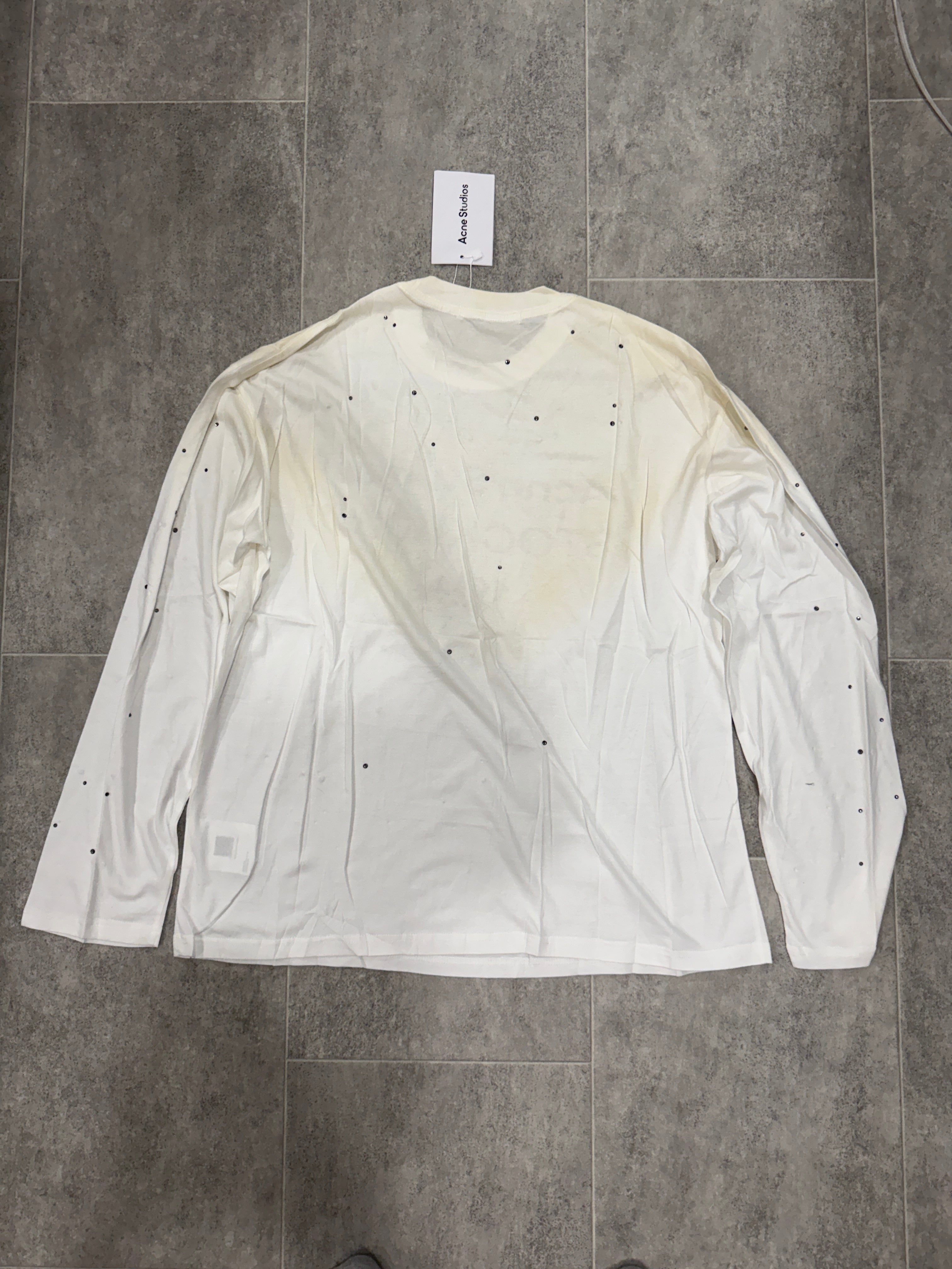 White Rhinestone Long sleeve