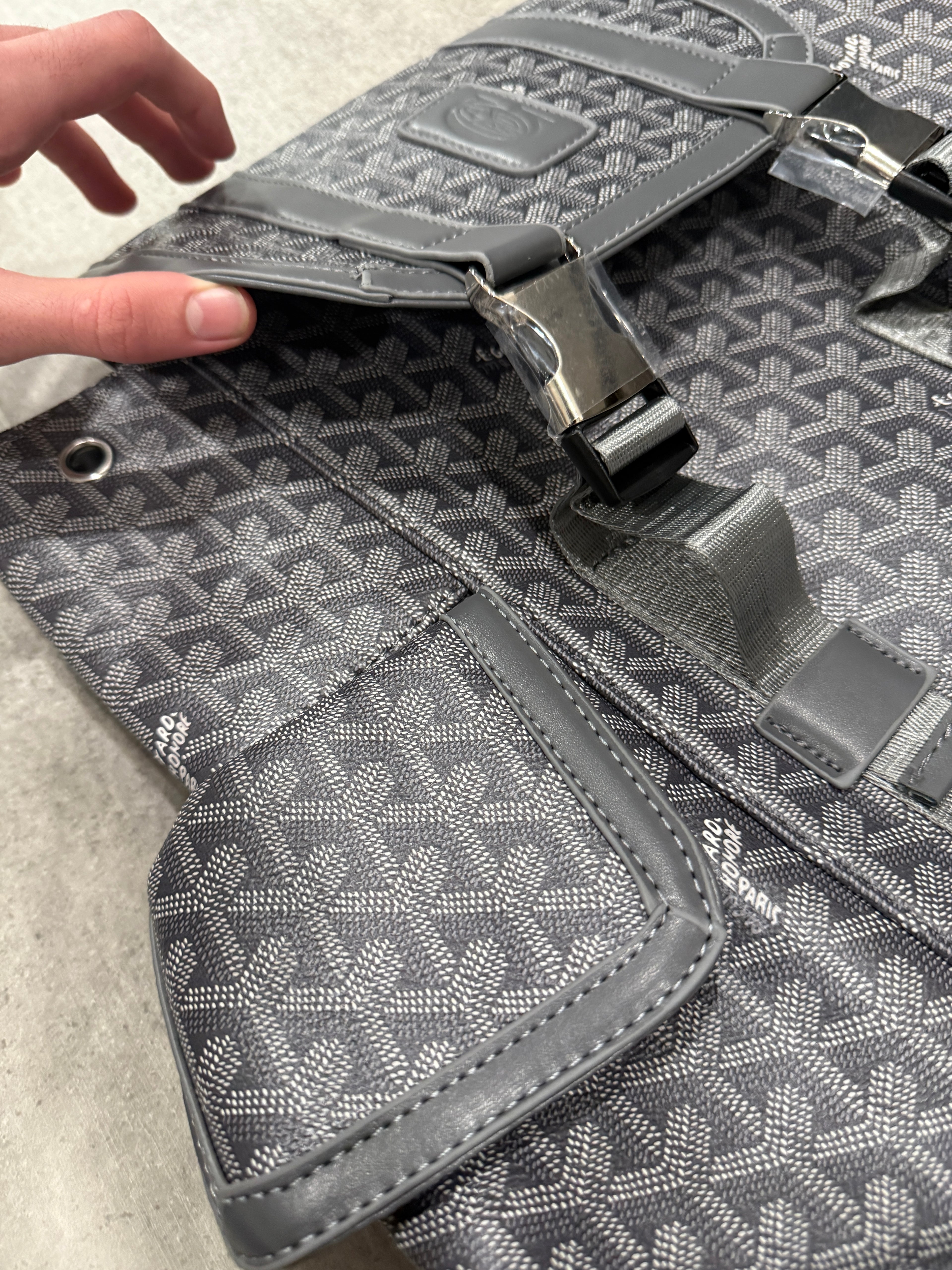 Grey pattern Backpack