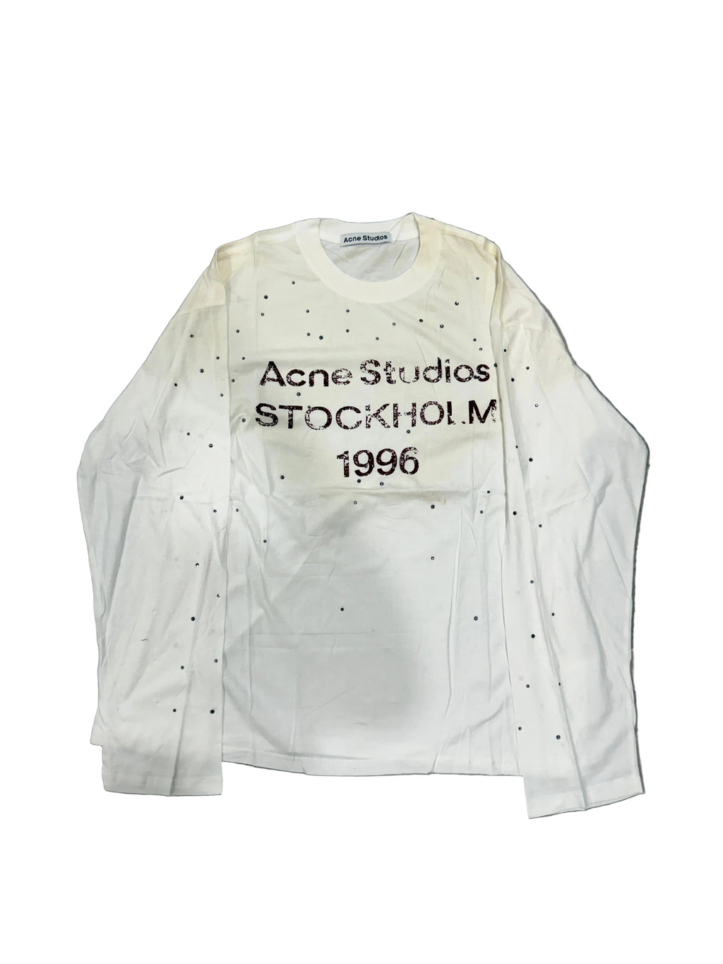 White Rhinestone Long sleeve