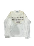 White Rhinestone Long sleeve