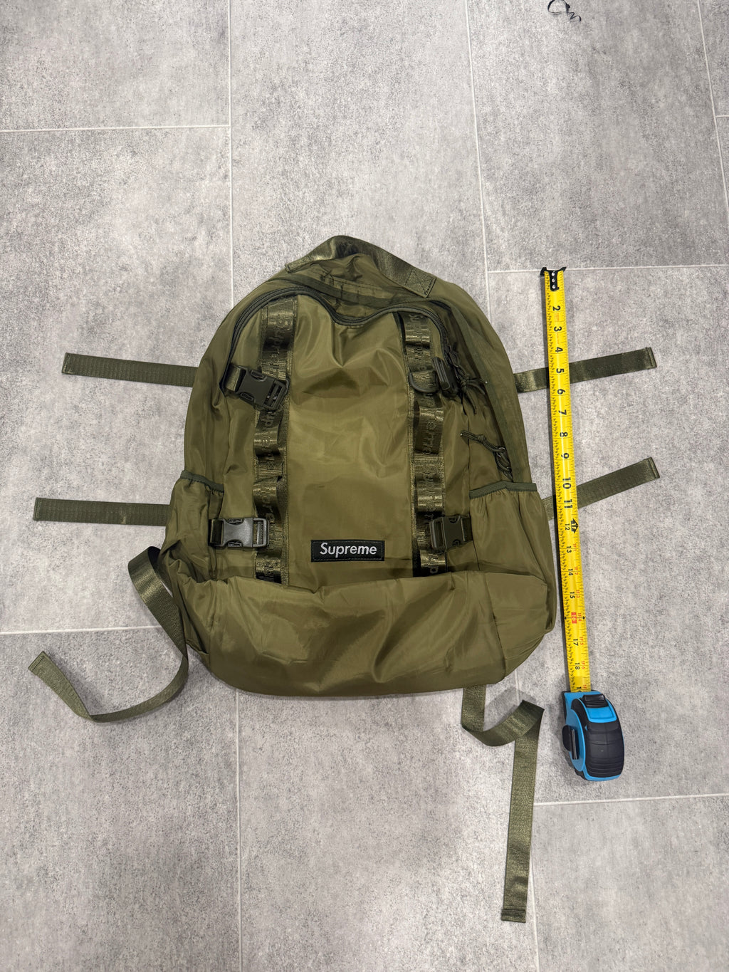 Green backpack